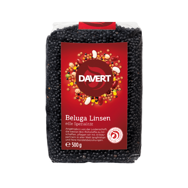 Davert Bio Beluga Linsen, schwarz