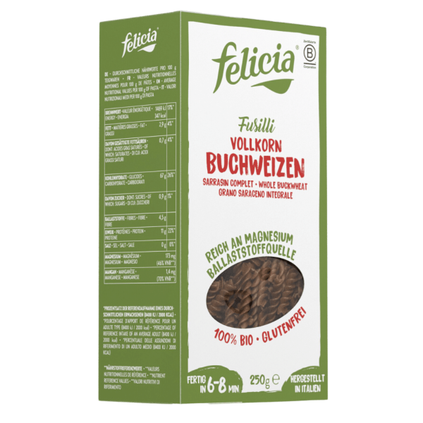 Felicia Bio Buchweizen Vollkorn Fusilli