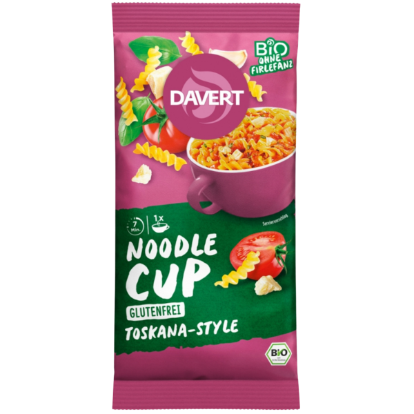 Davert Bio Noodle-Cup Toskana-Style glutenfrei, 60g