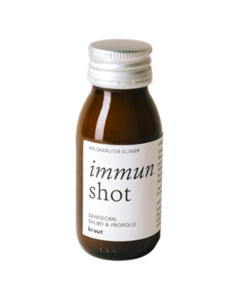 kruut Bio Immun Wildkräuter-Shot,Kräuterelixier mit Vitamin C aus Hagebutte, 60 ml
