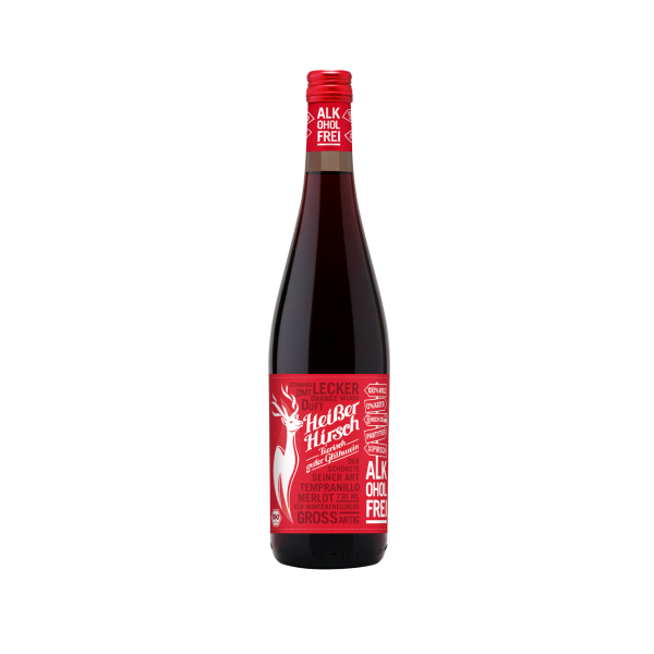 Heißer Hirsch Bio Glühwein rot - alkoholfrei