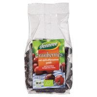 dennree Bio Cranberries mit Apfelsaftkonzentrat gesüßt dennree Bio Cranberries mit Apfelsaftkonzentrat gesüßt