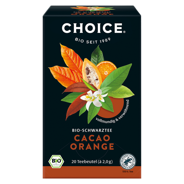 CHOICE Bio Cacao Orange Schwarzer Tee
