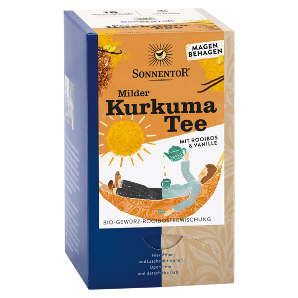 Sonnentor Bio Kurkuma-Tee mit Rooibos und Vanille, 18Btl