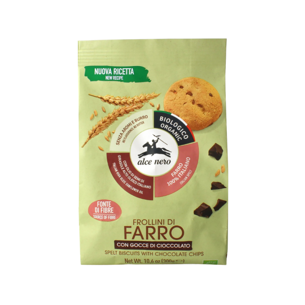 Alce Nero Bio Einkorn-Kekse mit Schokostückchen