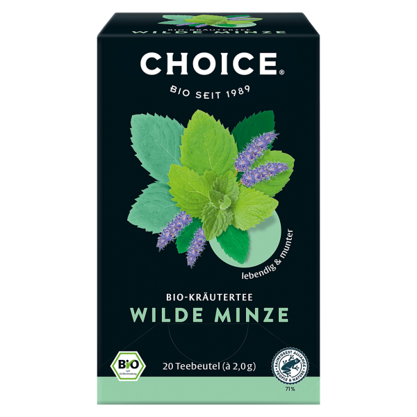 CHOICE Bio Wilde Minze, Tee mit Pfefferminze, Krauseminze und feiner Apfelminze