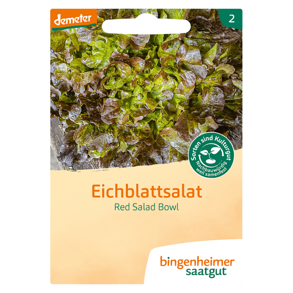 Bingenheimer Saatgut Bio Pflücksalat, Red Salad Bowl