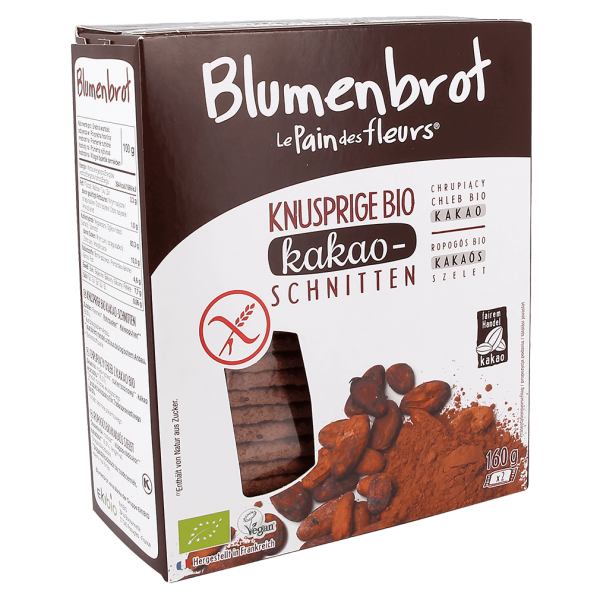 Blumenbrot Bio Knusprige Kakao-Schnitten glutenfrei