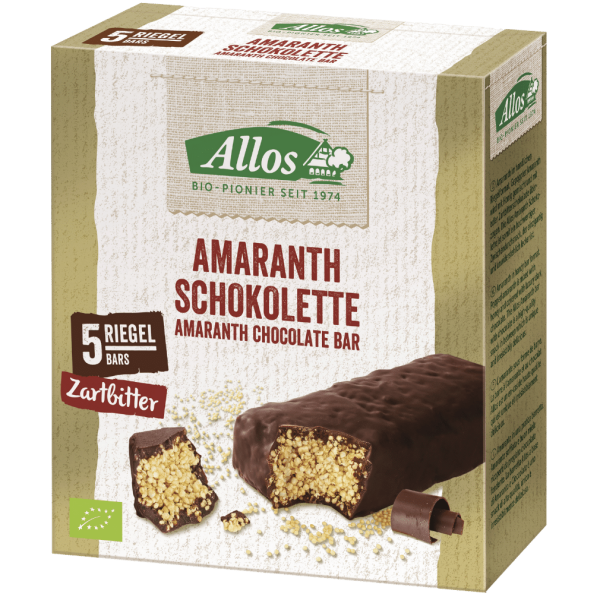 Allos Bio Amaranth Schokolette-Zartbitterriegel