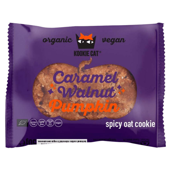 Kookie Cat Bio Karamel Walnuss Kürbis Cookie