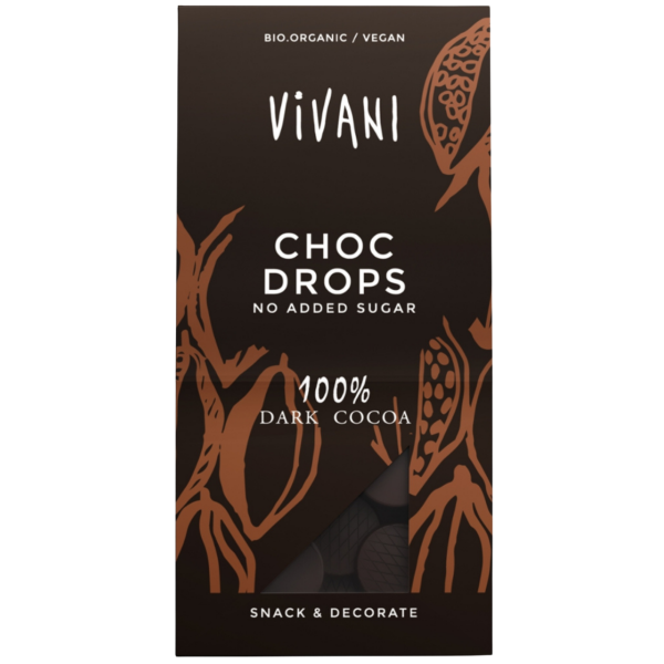 Vivani Bio Choc Drops 100% Cacao