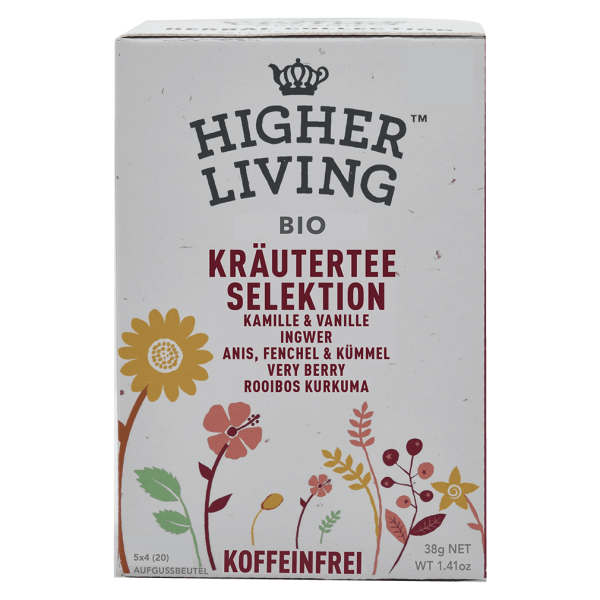 Higher Living Bio Kräutertee Selektion MHD 22.04.2024