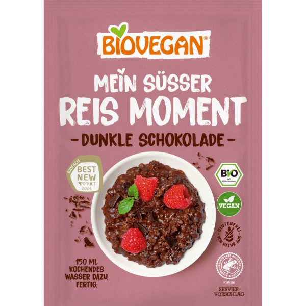 Biovegan Bio Mein süßer Reismoment, Dunkle Schokolade, 60g