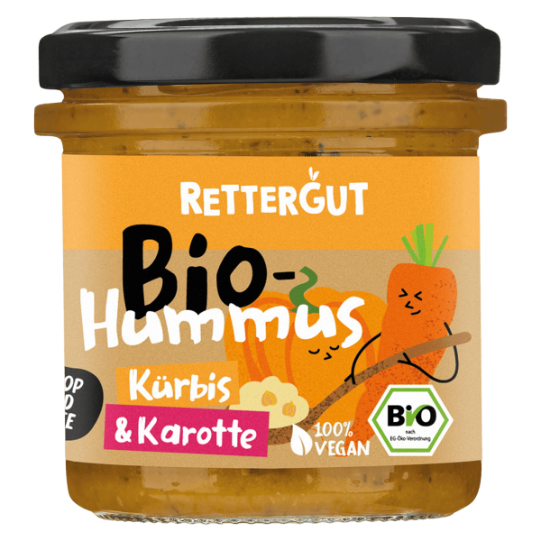 Rettergut Bio Hummus mit Kürbis &amp; Karotte