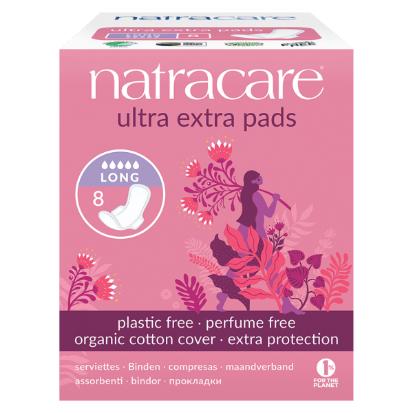 Natracare Ultra Damenbinden Extra Long 8 Stück