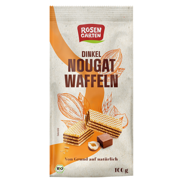 Rosengarten Bio Dinkel Nougat Waffeln