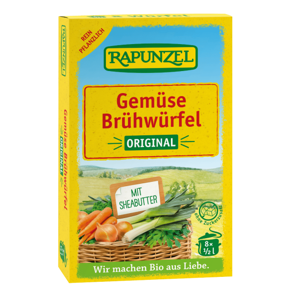 Rapunzel Bio Gemüse-Brühwürfel Original, mit Bio-Hefe