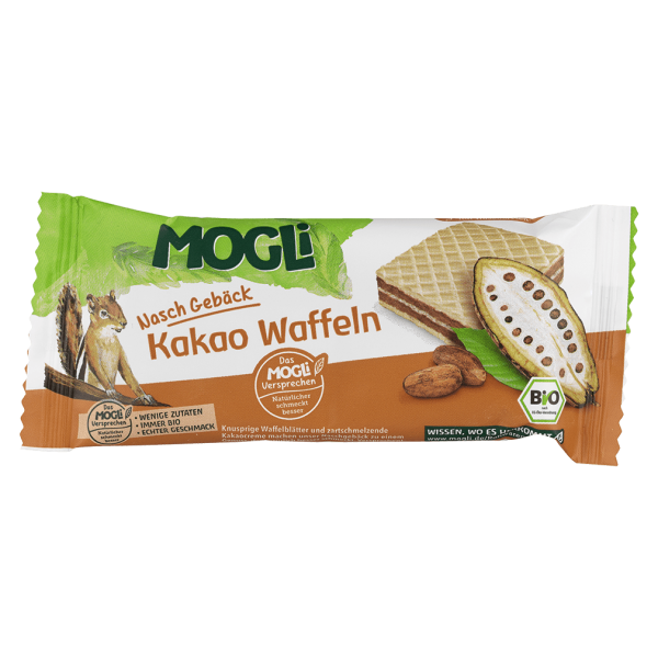 MOGLi Bio Kakao Waffel MHD 30.05.2024