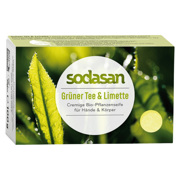 Sodasan Pflanzenseife Grüner Tee &amp; Limette