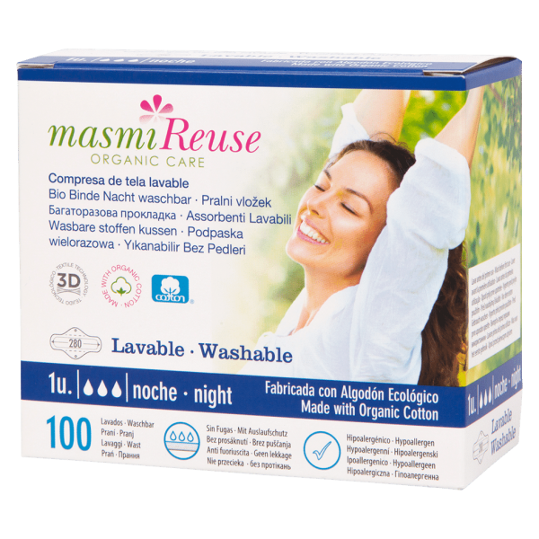 Masmi Organic Care Bio Binde Nacht waschbar