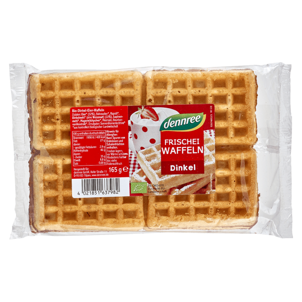 dennree Bio Dinkel Frischeiwaffeln