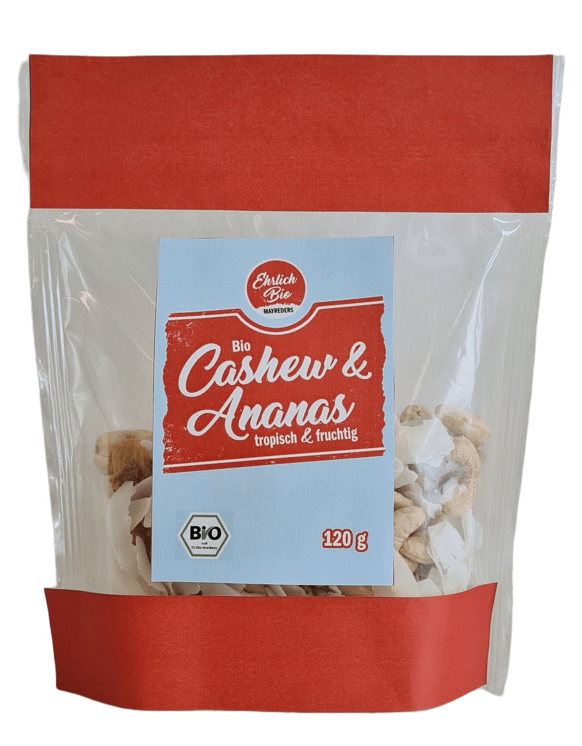 Bio Cashew &amp; Ananas, tropisch &amp; fruchtig MHD 4.12.24 von Ehrlich Bio ...