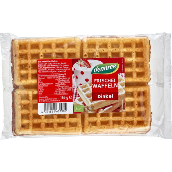 dennree Bio Dinkel Frischeiwaffeln