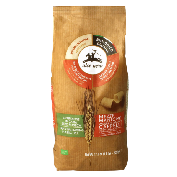 Alce Nero Bio Mezze Maniche Cappelli-Hartweizen, 500g
