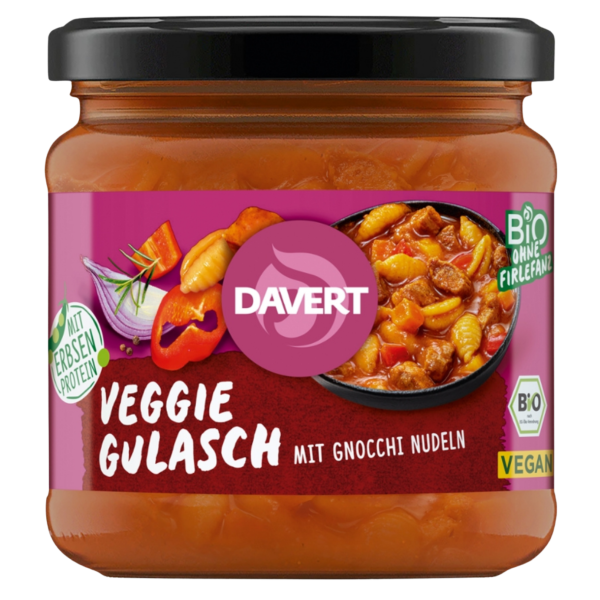 Davert Bio Veggie Gulasch mit Gnocchi Nudeln330g
