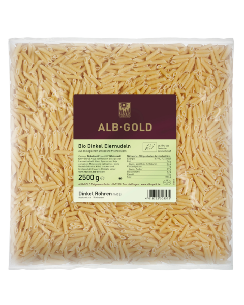 Alb-Gold Bio Dinkel Röhren mit Ei, 2,5 kg