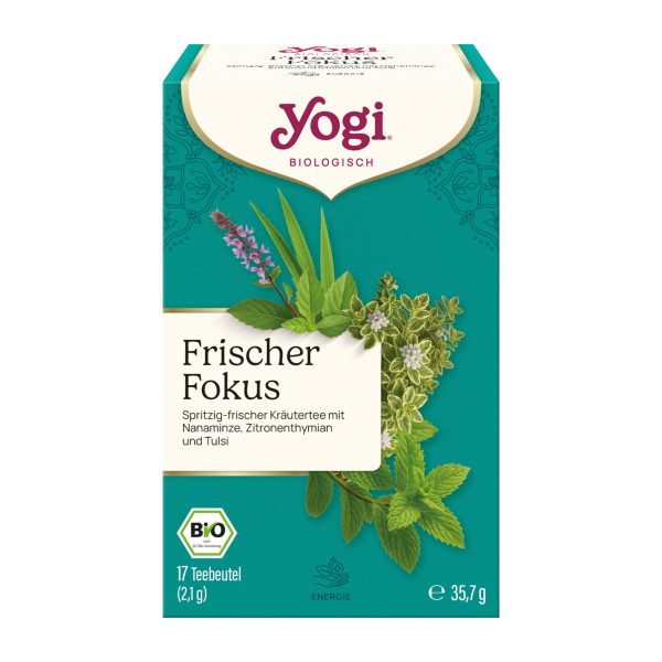 Yogi Tea Bio Tee Frischer Fokus, 17 Beutel