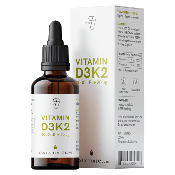vita7 Vitamin D3K2 Tropfen MHD 24.01.2024