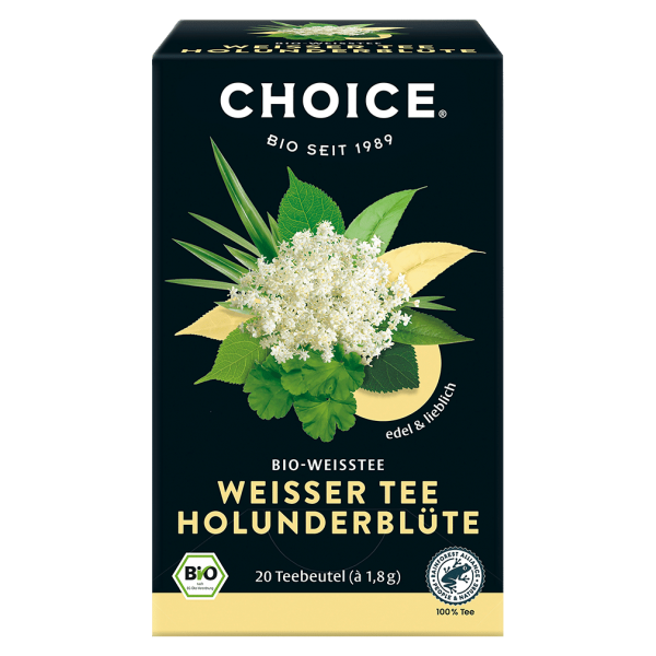 CHOICE Bio Weißer Tee Holunderblüte