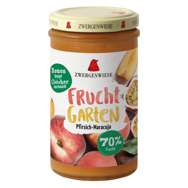 Zwergenwiese Bio FruchtGarten Pfirsich-Maracuja MHD 28.05.2024