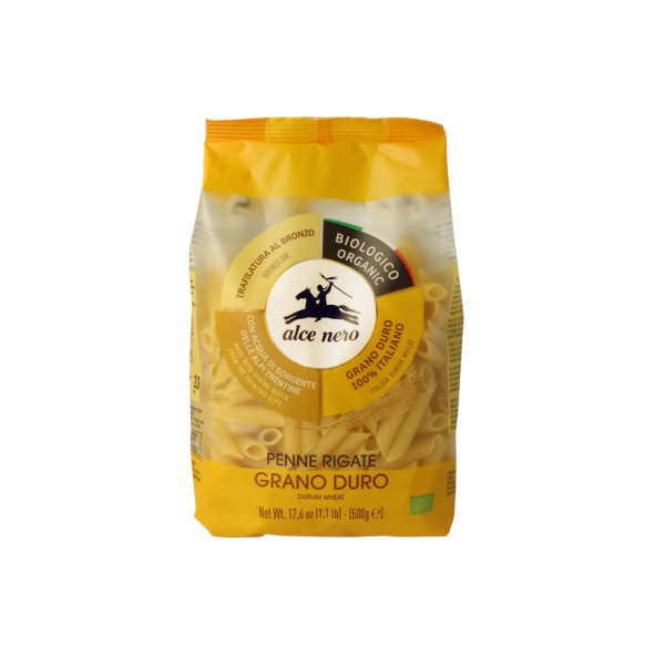 Alce Nero Bio Penne Rigate aus Hartweizen, 500g