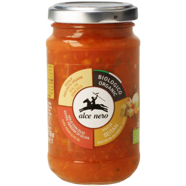 Alce Nero Bio Vegetarische Bolognese mit Seitan, 200 g