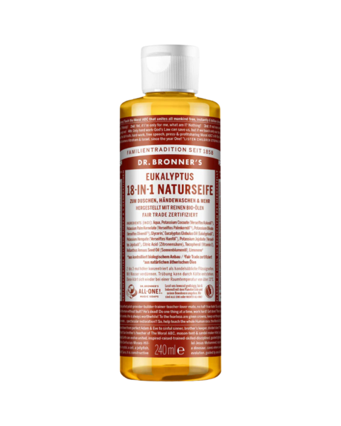 Dr. Bronners  Eukalyptus Magic Soap Flüssigseife 18-in-1, 100 ml