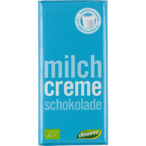 dennree Bio Vollmilchschokolade mit Milchcremefüllung