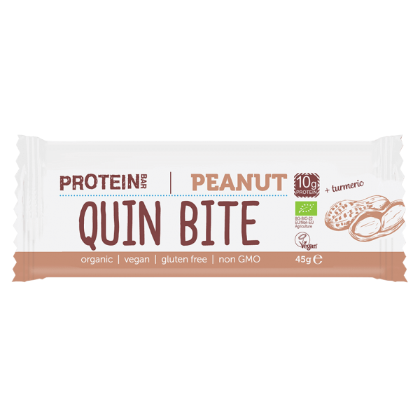 Quin Bite Bio Protein Bar Erdnuss MHD 2.4.23