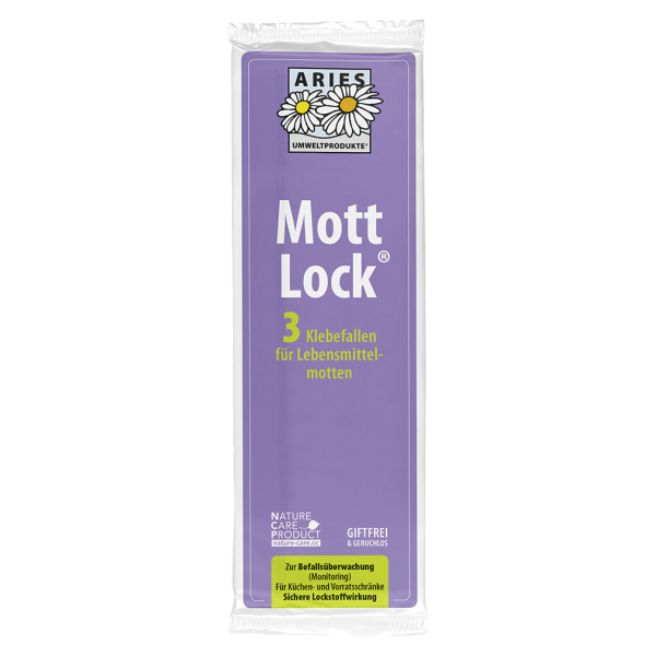 Aries Mottlock Klebefallen, Lebensmittelmotten