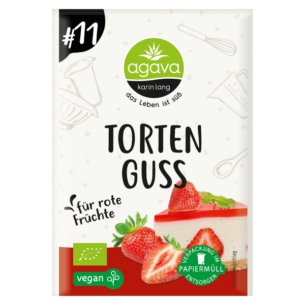 agava Bio Tortenguss, rot