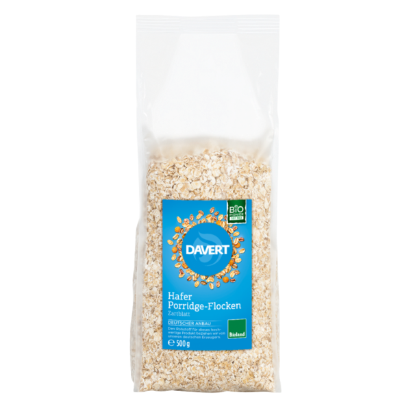 Davert Bio Hafer Porridge-Flocken Zartblatt, 500g