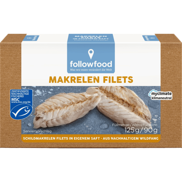followfood Makrelen Filets in eigenem Saft