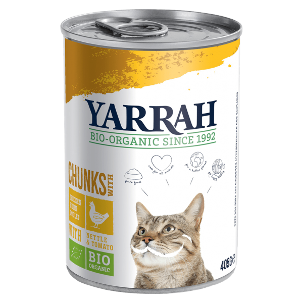 Yarrah Bio Katzenfutter Bröckchen Huhn in Soße