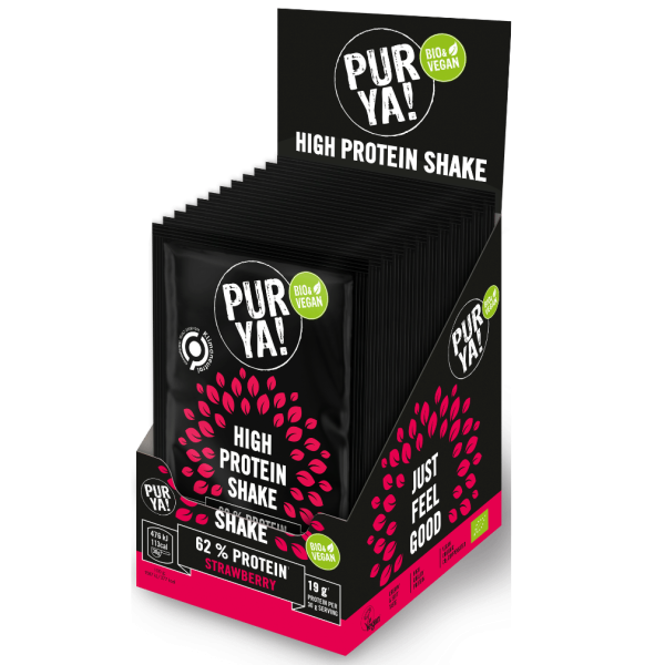 PURYA! High protein Shake Mini Erdbeere MHD 30.04.2024