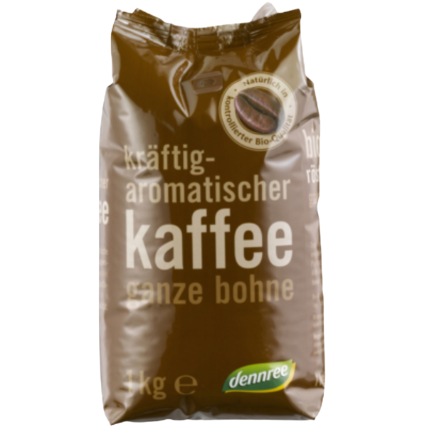 dennree Bio Arabica, ganze Bohne, 1kg