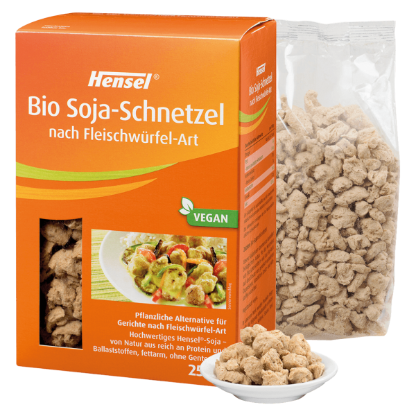 Hensel Bio Soja-Schnetzel nach Fleischwürfel-Art