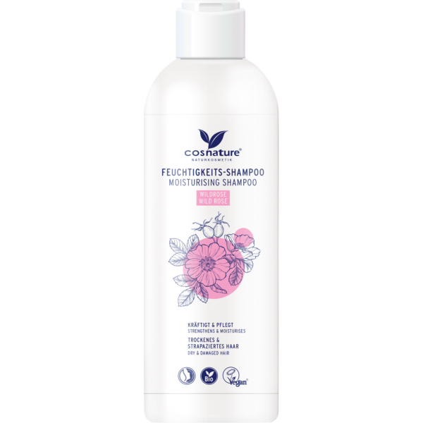 Cosnature Feuchtigkeits-Shampoo Wildrose