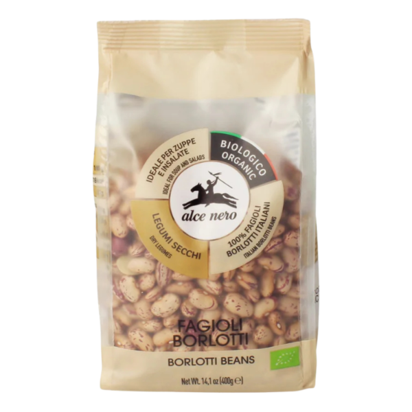 Alce Nero Bio Getrocknete Borlotti-Bohnen, 400g