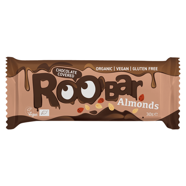 Roobar Bio Mandelriegel umhüllt mit Schokolade